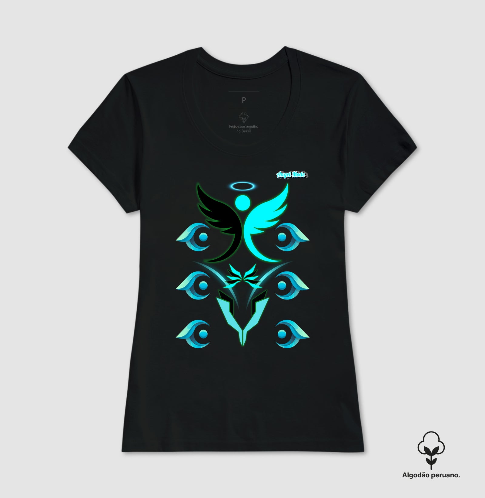 Camiseta Algodão Peruano Angel Mode