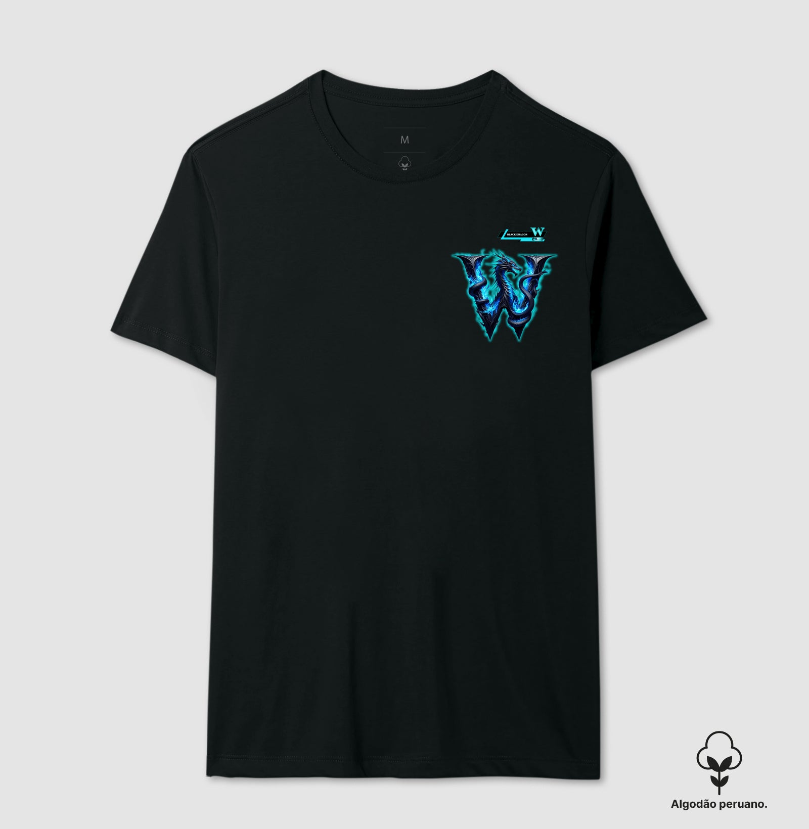Camiseta Algodão Peruano - W Black Dragon