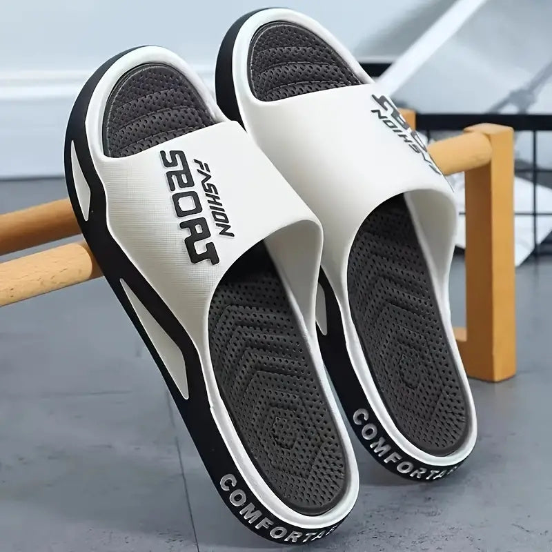 Chinelos Fashion Sport Masculino, Antiderrapante, design de bico aberto