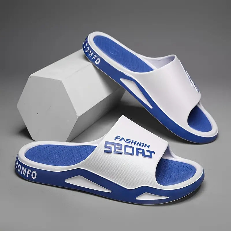 Chinelos Fashion Sport Masculino, Antiderrapante, design de bico aberto