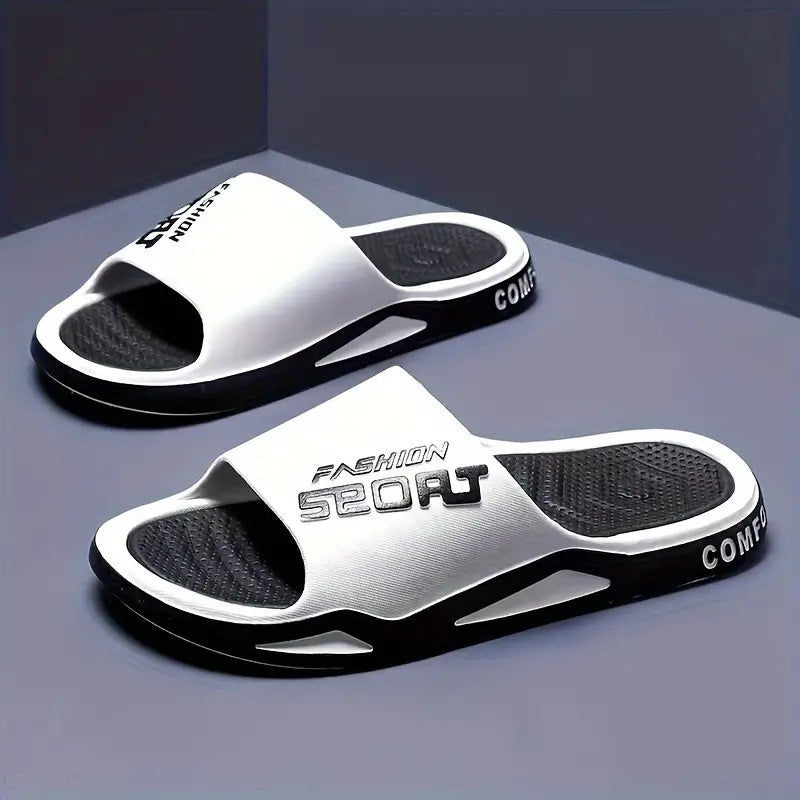 Chinelos Fashion Sport Masculino, Antiderrapante, design de bico aberto