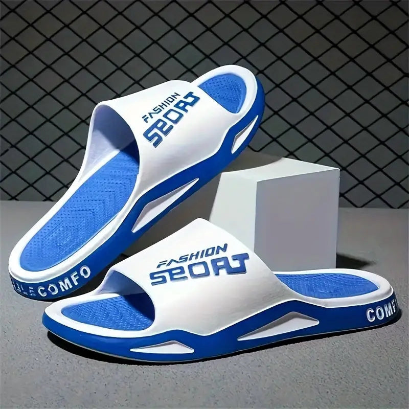 Chinelos Fashion Sport Masculino, Antiderrapante, design de bico aberto