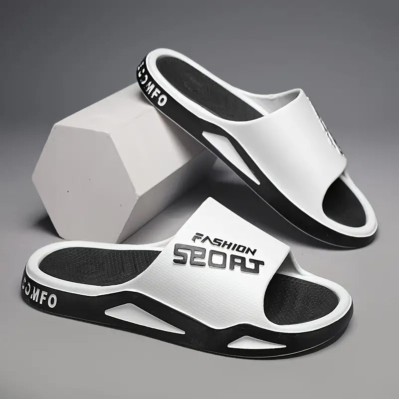 Chinelos Fashion Sport Masculino, Antiderrapante, design de bico aberto
