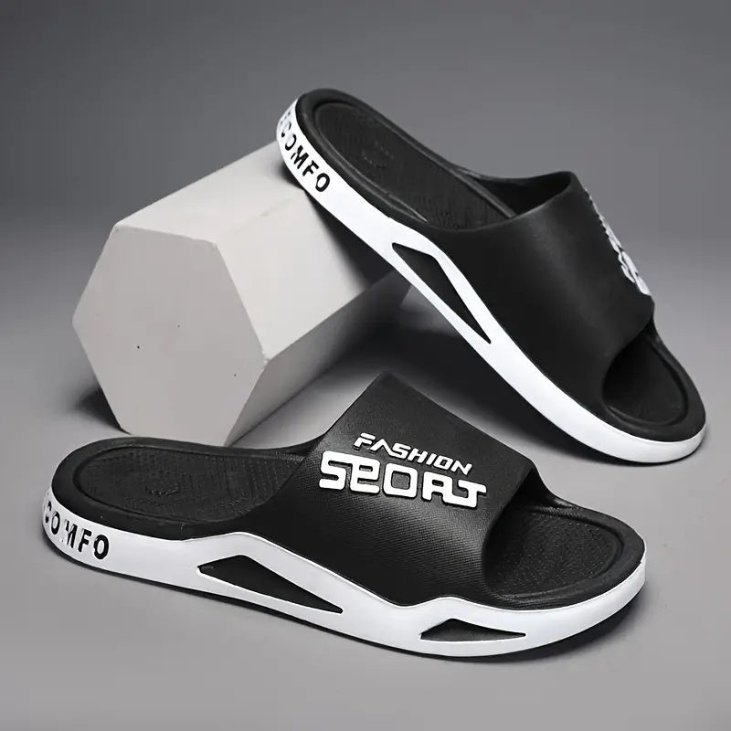 Chinelos Fashion Sport Masculino, Antiderrapante, design de bico aberto