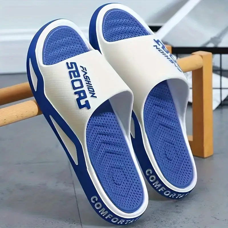 Chinelos Fashion Sport Masculino, Antiderrapante, design de bico aberto
