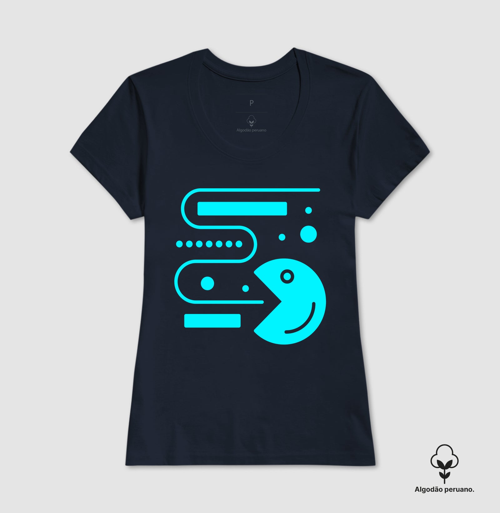 Camiseta Algodão Peruano  Pac-Man