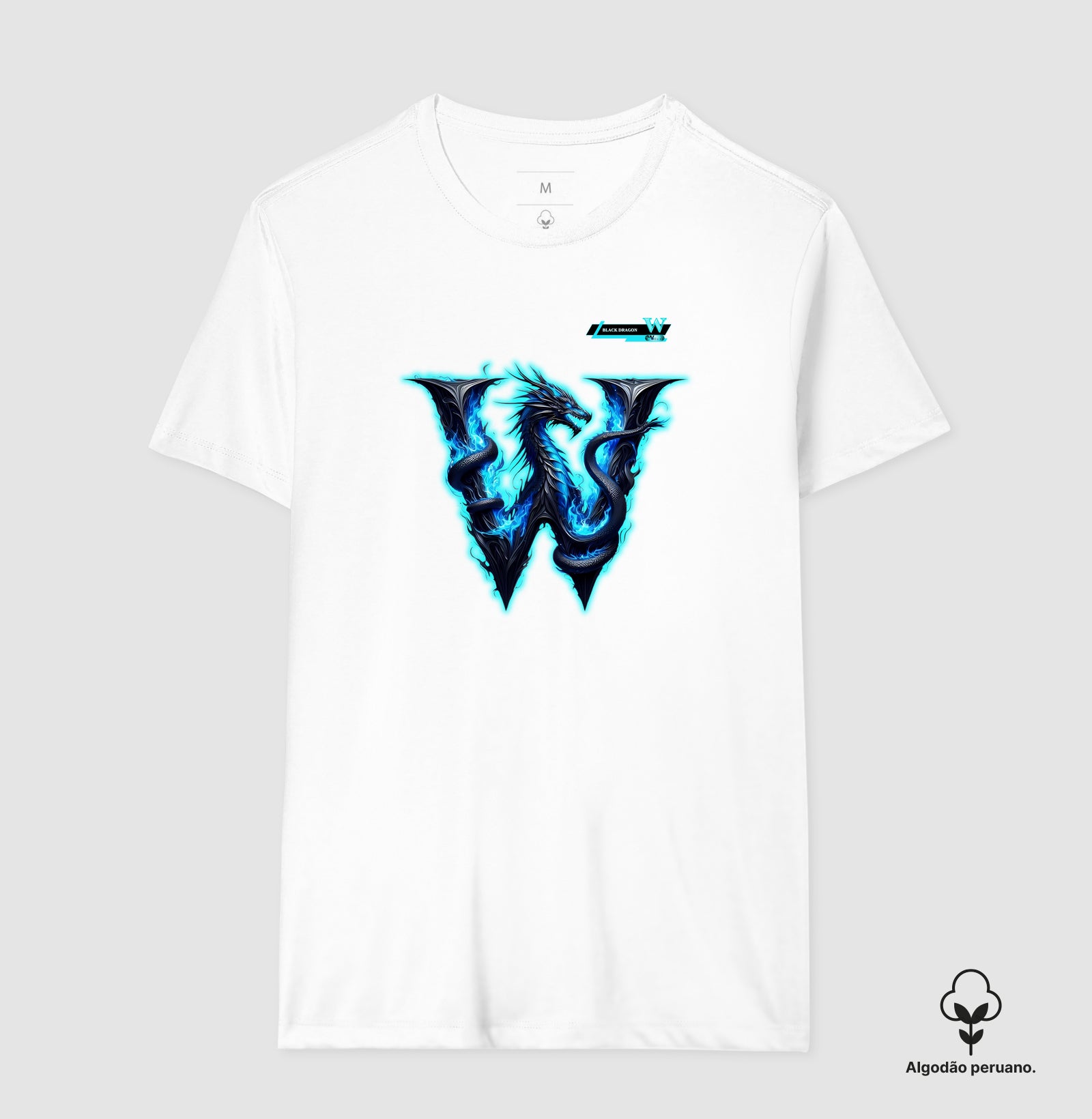 Camiseta Algodão Peruano - W Black Dragon