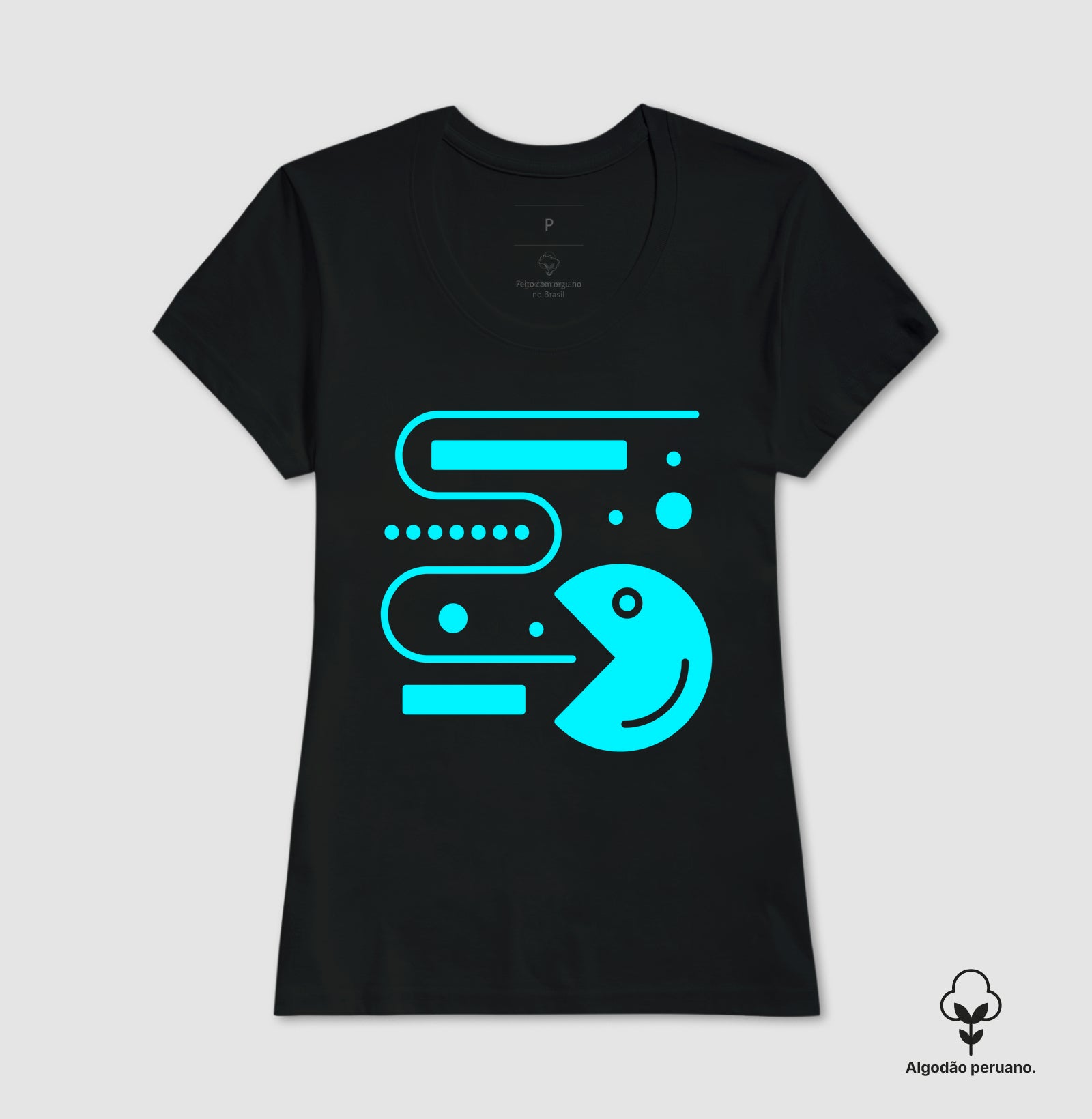 Camiseta Algodão Peruano  Pac-Man