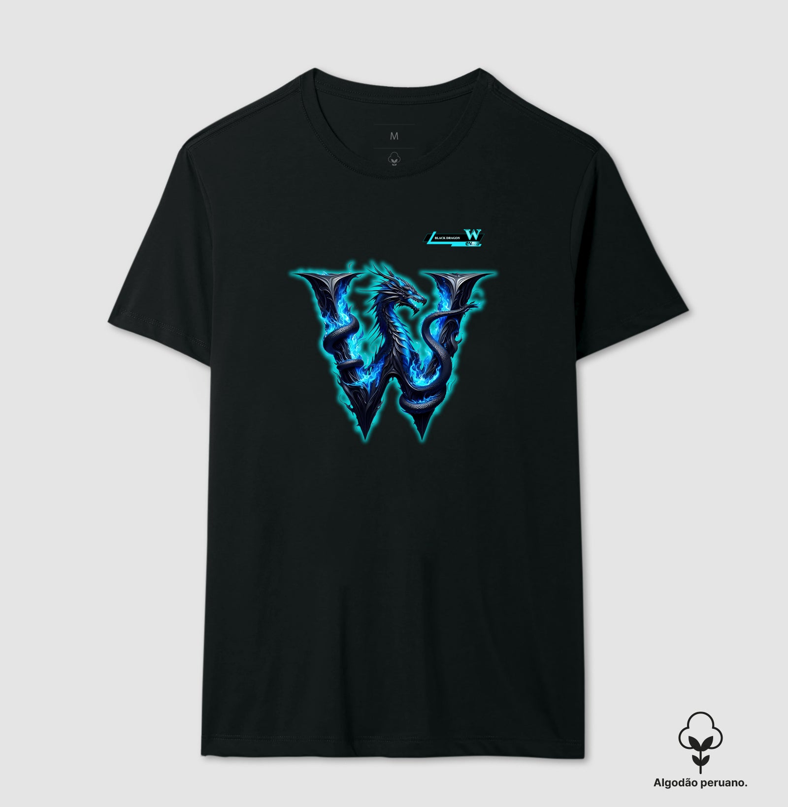 Camiseta Algodão Peruano - W Black Dragon