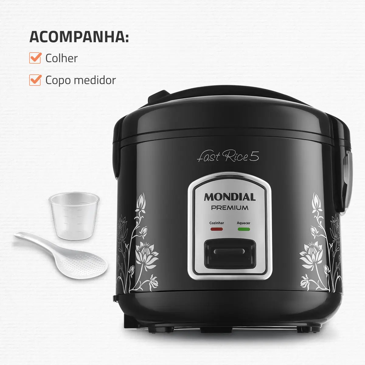 Panela De Arroz Fast Rice 5 Premium Mondial 400W - NPE-08-5X