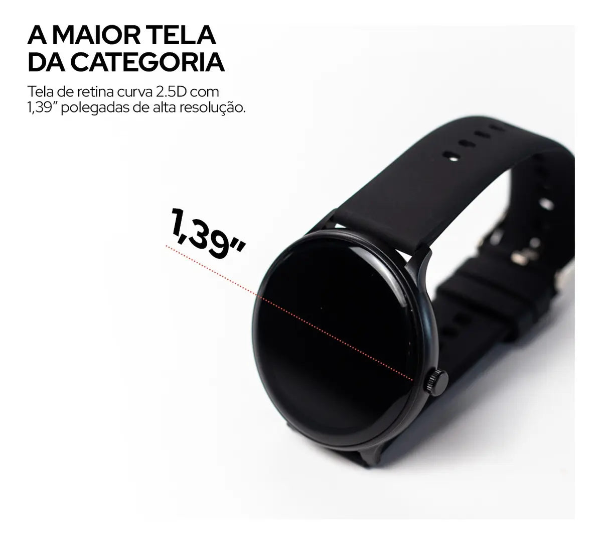 Smartwatch Wb Redondo 46mm, Tela 1,39 Fitness Tracker Rosa