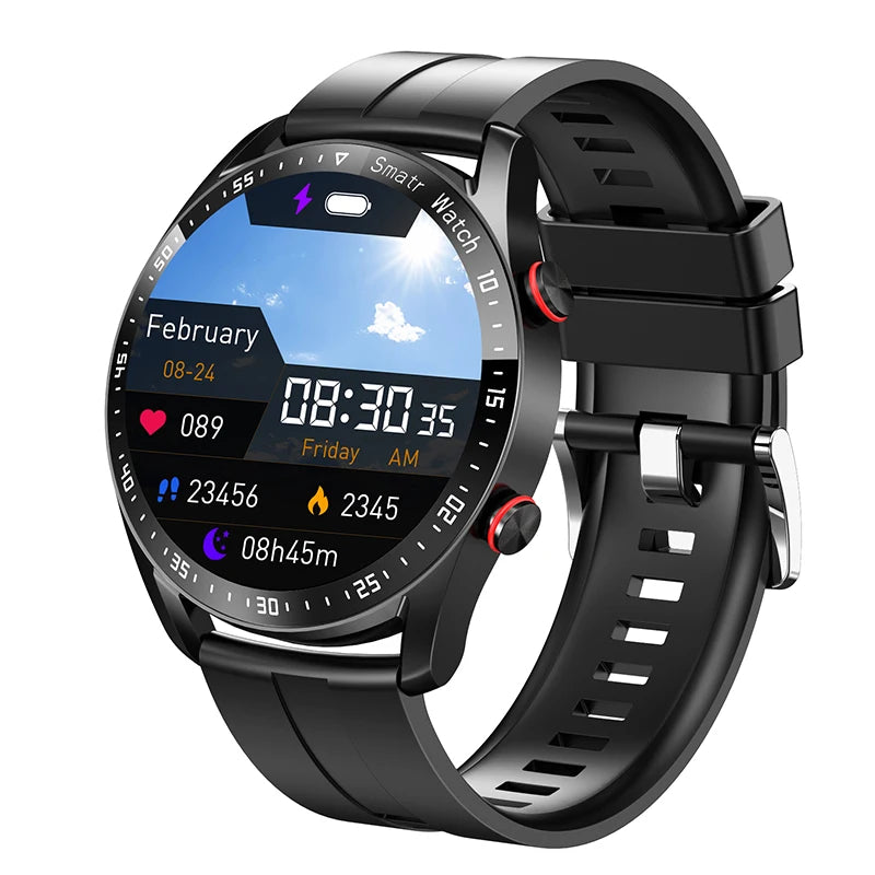 Relógio Smart Watch masculino com chamada Bluetooth ECG + PPG, pressão arterial, fitness, esportivo, à prova d'água