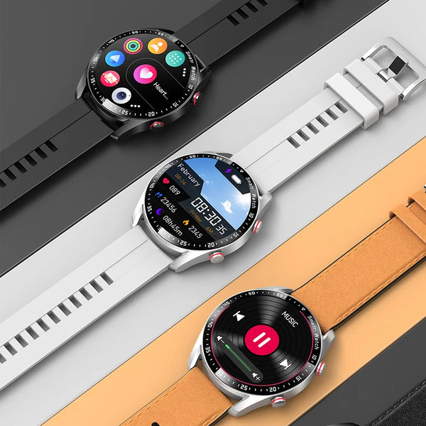 Relógio Smart Watch masculino com chamada Bluetooth ECG + PPG, pressão arterial, fitness, esportivo, à prova d'água