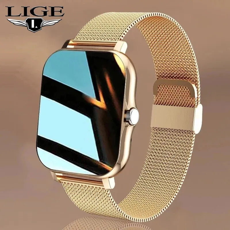 Relógios smartwatch, Detecção de frequência cardíaca, chamada Bluetooth, para homens mulheres