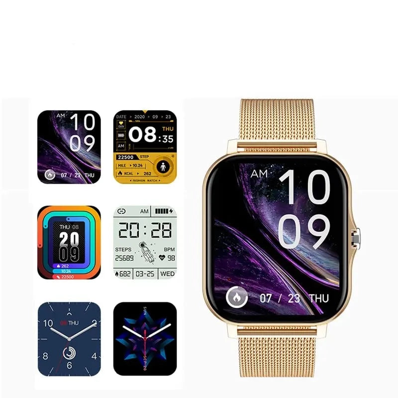 Relógios smartwatch, Detecção de frequência cardíaca, chamada Bluetooth, para homens mulheres