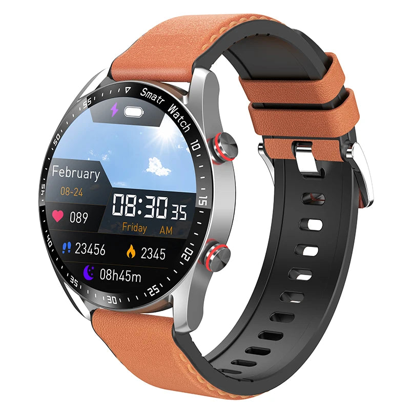 Relógio Smart Watch masculino com chamada Bluetooth ECG + PPG, pressão arterial, fitness, esportivo, à prova d'água