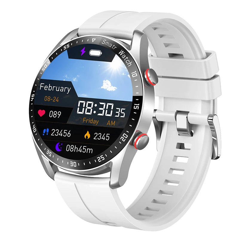 Relógio Smart Watch masculino com chamada Bluetooth ECG + PPG, pressão arterial, fitness, esportivo, à prova d'água