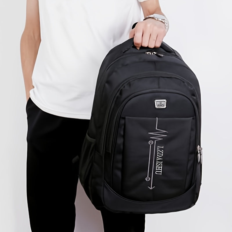 Mochila Casual, Bolsa De Ombro Simples Para Homens com 5 bolso, Mochila De Grande Capacidade