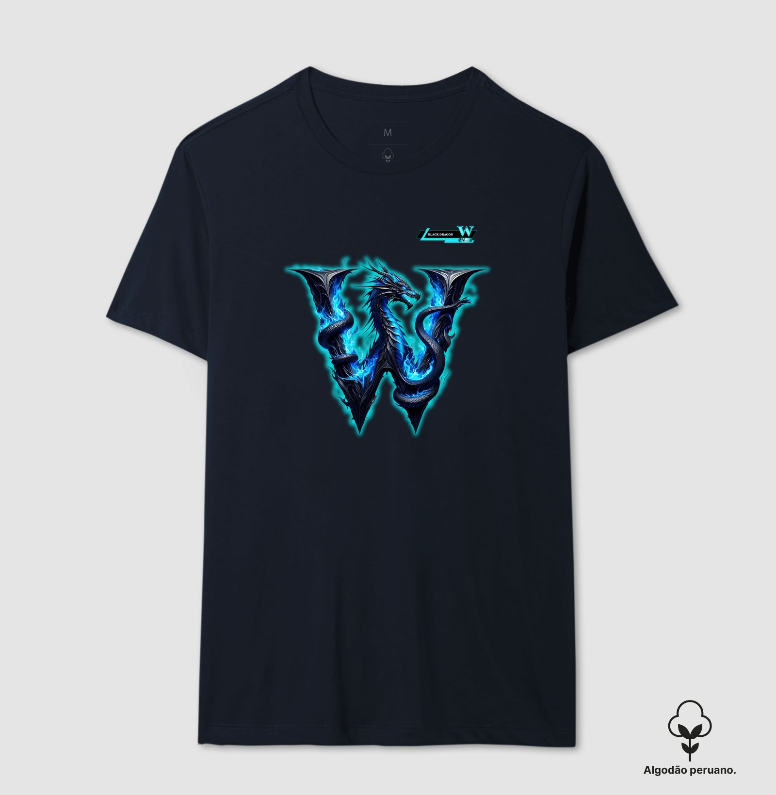 Camiseta Algodão Peruano - W Black Dragon