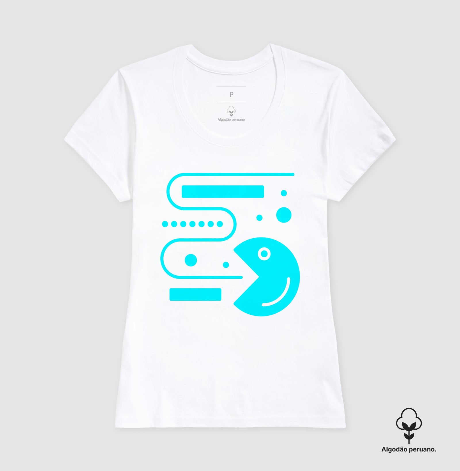 Camiseta Algodão Peruano  Pac-Man