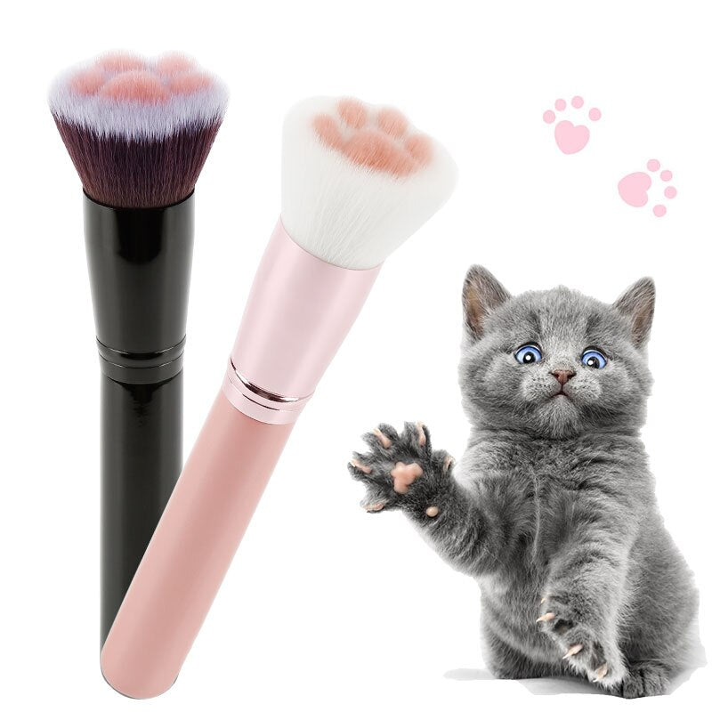 Super bonito gato garra maquiagem escova retrátil portátil